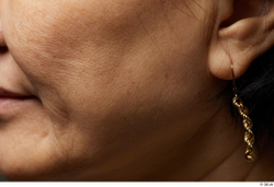 Face Cheek Ear Skin Woman Asian Slim Wrinkles Studio photo references